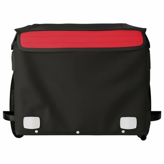 Fietstrailer 30 kg ijzer zwart en rood 6