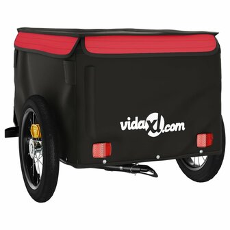 Fietstrailer 30 kg ijzer zwart en rood 8