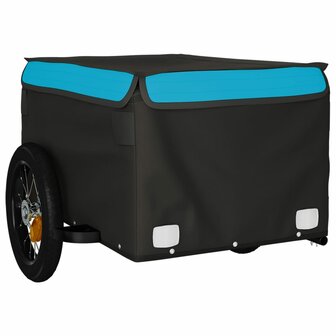 Fietstrailer 30 kg ijzer zwart en blauw 4