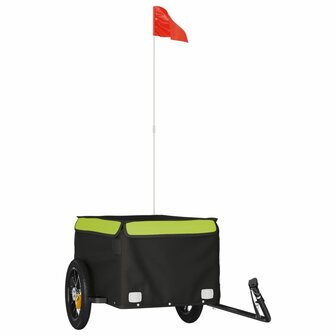 Fietstrailer 30 kg ijzer zwart en groen 2