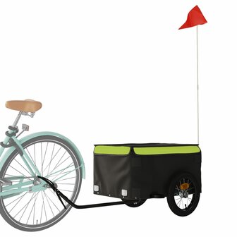 Fietstrailer 30 kg ijzer zwart en groen 3