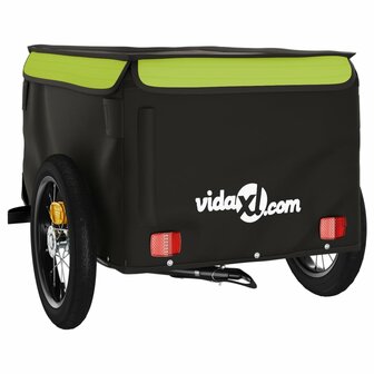 Fietstrailer 30 kg ijzer zwart en groen 8