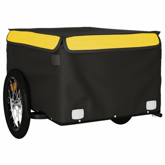 Fietstrailer 45 kg ijzer zwart en geel 4