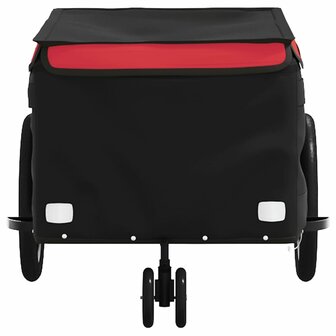 Fietstrailer 30 kg ijzer zwart en rood 6