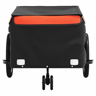 Fietstrailer 45 kg ijzer zwart en oranje 6