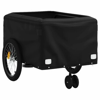 Fietstrailer 45 kg ijzer zwart en oranje 5