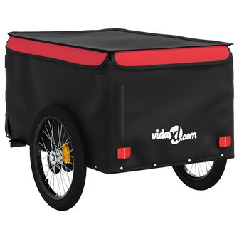 Fietstrailer 45 kg ijzer zwart en rood 8