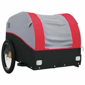 Fietstrailer 30 kg ijzer zwart en rood 4