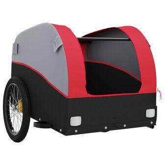 Fietstrailer 30 kg ijzer zwart en rood 5