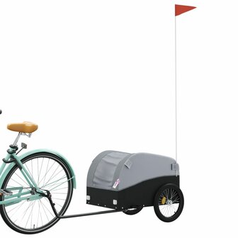 Fietstrailer 30 kg ijzer zwart en grijs 3