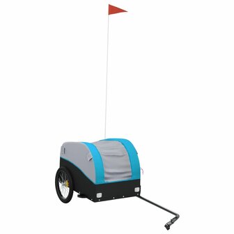 Fietstrailer 30 kg ijzer zwart en blauw 2