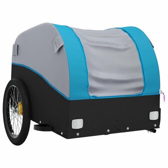 Fietstrailer 30 kg ijzer zwart en blauw 4