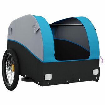 Fietstrailer 30 kg ijzer zwart en blauw 5