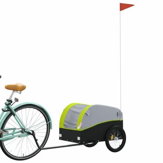 Fietstrailer 30 kg ijzer zwart en groen 3