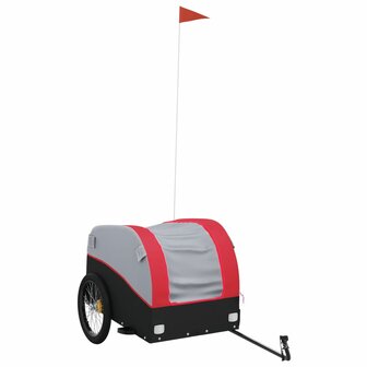 Fietstrailer 45 kg ijzer zwart en rood 2