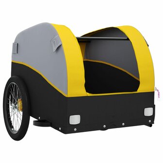 Fietstrailer 45 kg ijzer zwart en geel 5