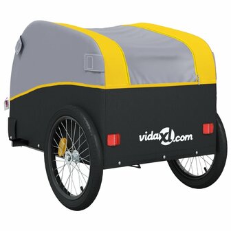 Fietstrailer 45 kg ijzer zwart en geel 8