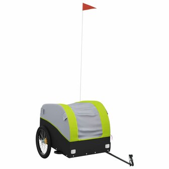 Fietstrailer 45 kg ijzer zwart en groen 2