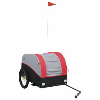 Fietstrailer 45 kg ijzer zwart en rood 2