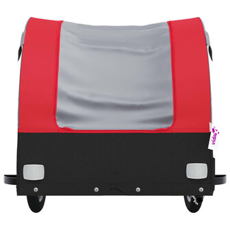 Fietstrailer 45 kg ijzer zwart en rood 6