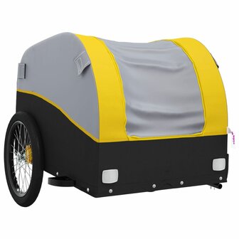 Fietstrailer 45 kg ijzer zwart en geel 4