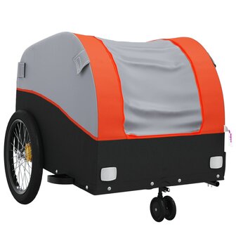 Fietstrailer 30 kg ijzer zwart en oranje 4