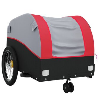 Fietstrailer 30 kg ijzer zwart en rood 4