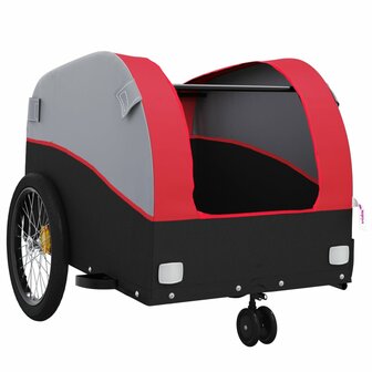 Fietstrailer 30 kg ijzer zwart en rood 5