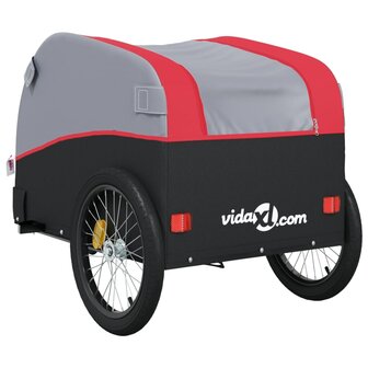 Fietstrailer 30 kg ijzer zwart en rood 8