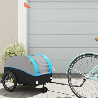 Fietstrailer 30 kg ijzer zwart en blauw 1