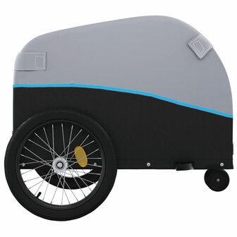 Fietstrailer 30 kg ijzer zwart en blauw 7