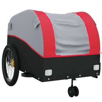 Fietstrailer 45 kg ijzer zwart en rood 4