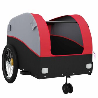 Fietstrailer 45 kg ijzer zwart en rood 5