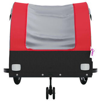 Fietstrailer 45 kg ijzer zwart en rood 6