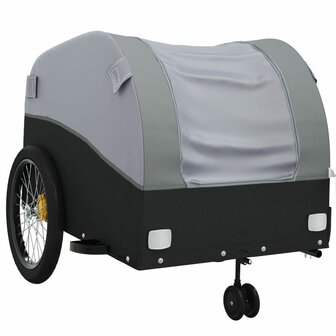 Fietstrailer 45 kg ijzer zwart en grijs 4