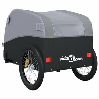 Fietstrailer 45 kg ijzer zwart en grijs 8