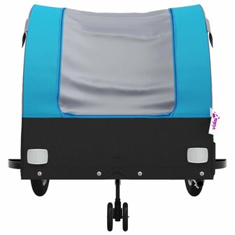 Fietstrailer 45 kg ijzer zwart en blauw 6