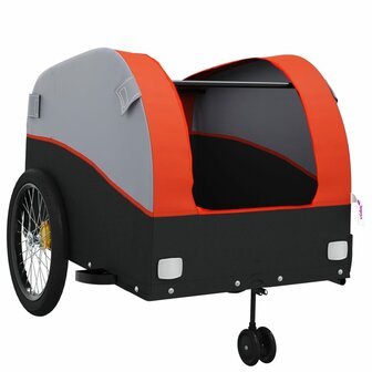 Fietstrailer 45 kg ijzer zwart en oranje 5