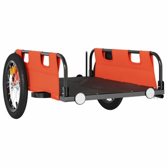 Fietstrailer oxford stof en ijzer oranje 4