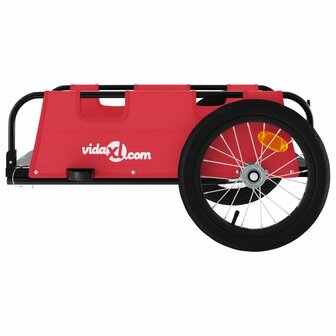 Fietstrailer oxford stof en ijzer rood 6