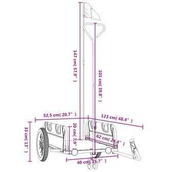 Fietstrailer oxford stof en ijzer oranje 11