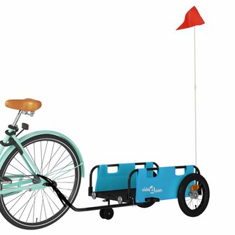 Fietstrailer oxford stof en ijzer blauw 3