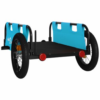 Fietstrailer oxford stof en ijzer blauw 7