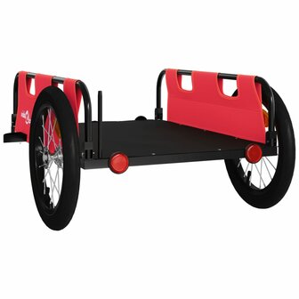 Fietstrailer oxford stof en ijzer rood 7