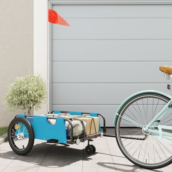 Fietstrailer oxford stof en ijzer blauw 1