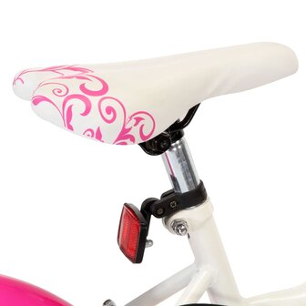 Kinderfiets 24 inch roze en wit 6