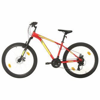 Mountainbike 21 versnellingen 27,5 inch wielen 38 cm frame rood 1