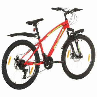 Mountainbike 21 versnellingen 26 inch wielen 36 cm rood 3