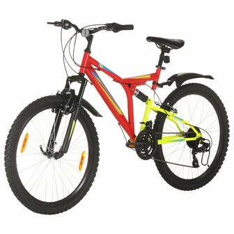 Mountainbike 21 versnellingen 26 inch wielen 49 cm rood 2