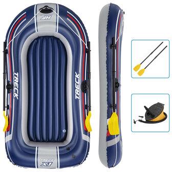 Bestway Hydro-Force Opblaasboot met pomp en roeispanen blauw 2